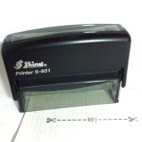 画像: インク内蔵キリトリスタンプ7cm（ブラック）